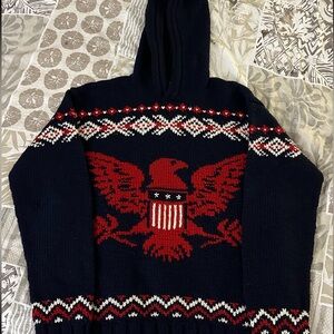 Polo Ralph Lauren used Hooded Eagle sweater size Large